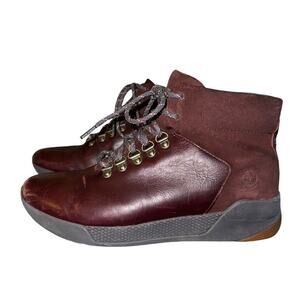 Timberland Lace up Wmns Leather Ankle Hiking Boots Sz 8